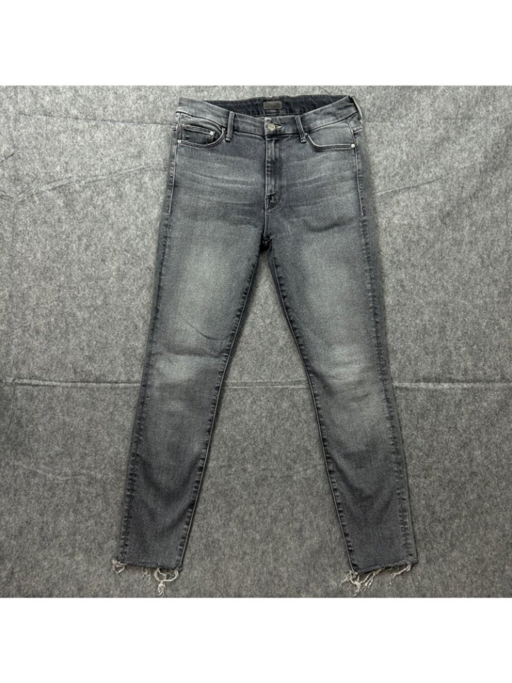 Mother High Waisted Looker Ankle Fray Skinny Jeans Women's Size 30 Huntress Wash - Picture 2 of 14